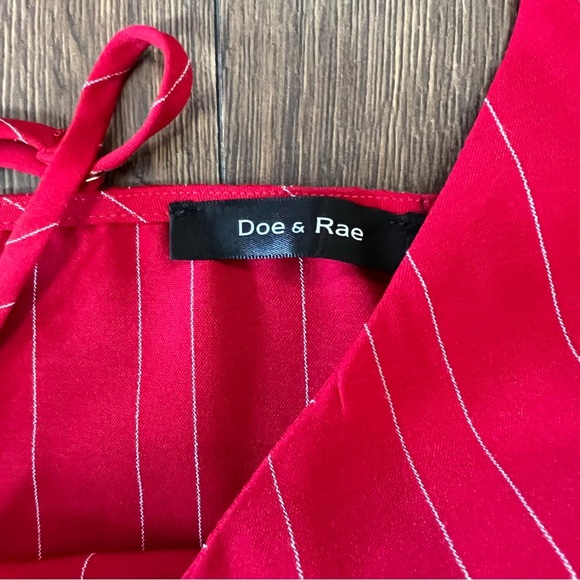 Doe & Rae red striped button up tank SZ SM - Picture 3 of 5